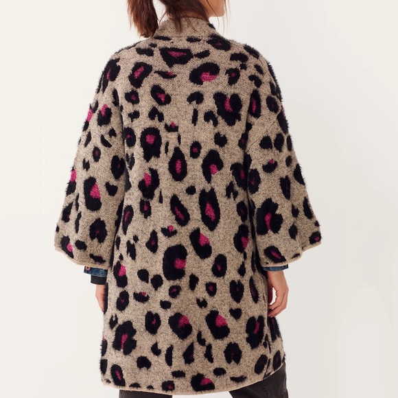 NWT Anthropologie Leopard Duster Cardigan - Picture 2 of 5
